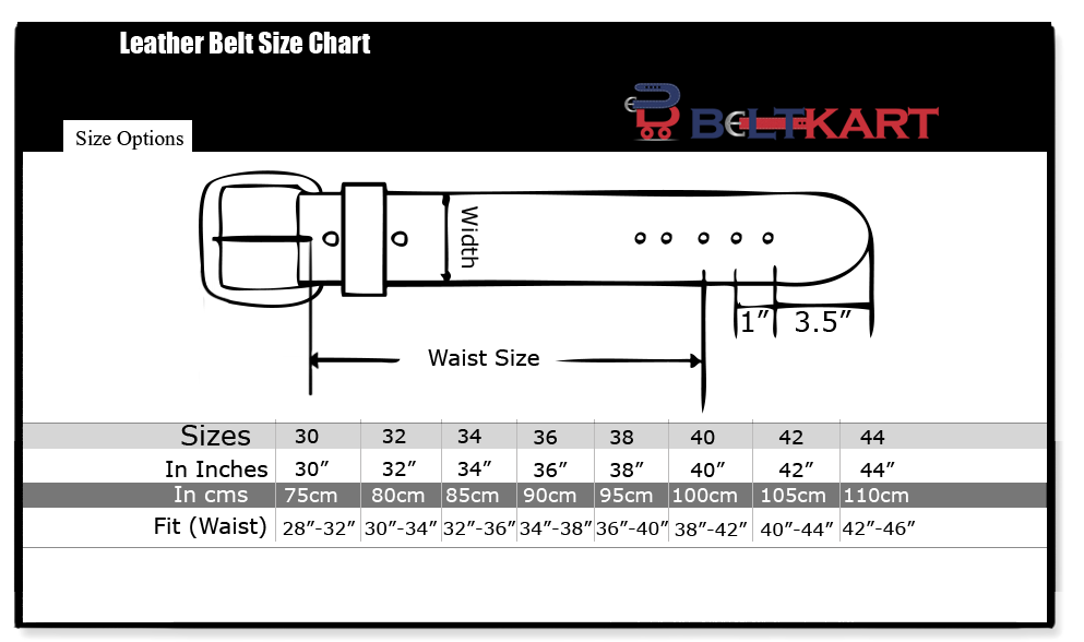 Belt Sizes For Men